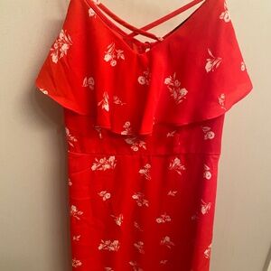 Floral Print Knee Length Summer Dress